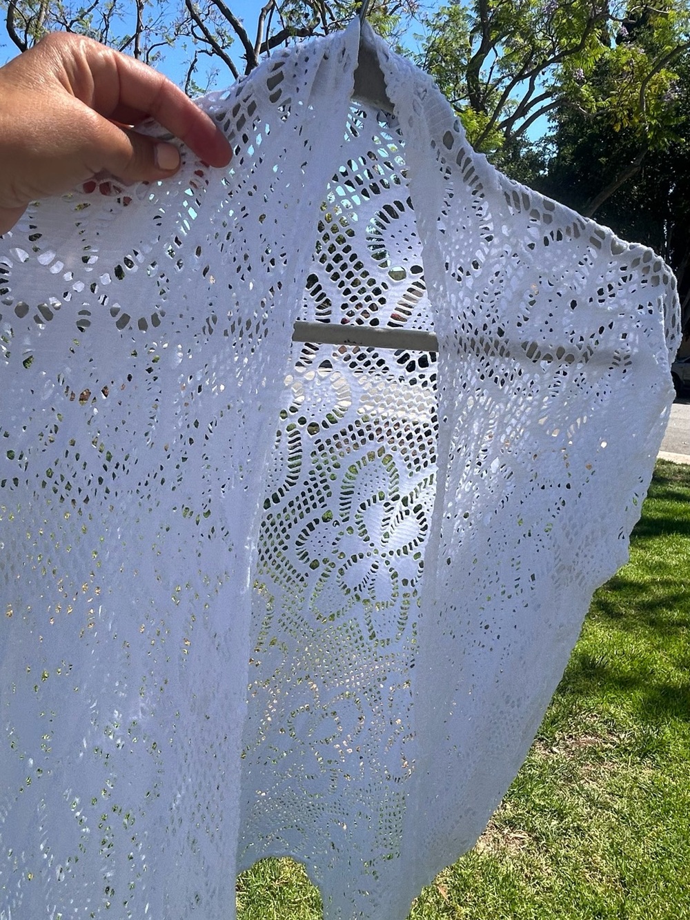 GIGI MODA 100% Cotton White Crochet Kimono Made in Italy 🇮🇹